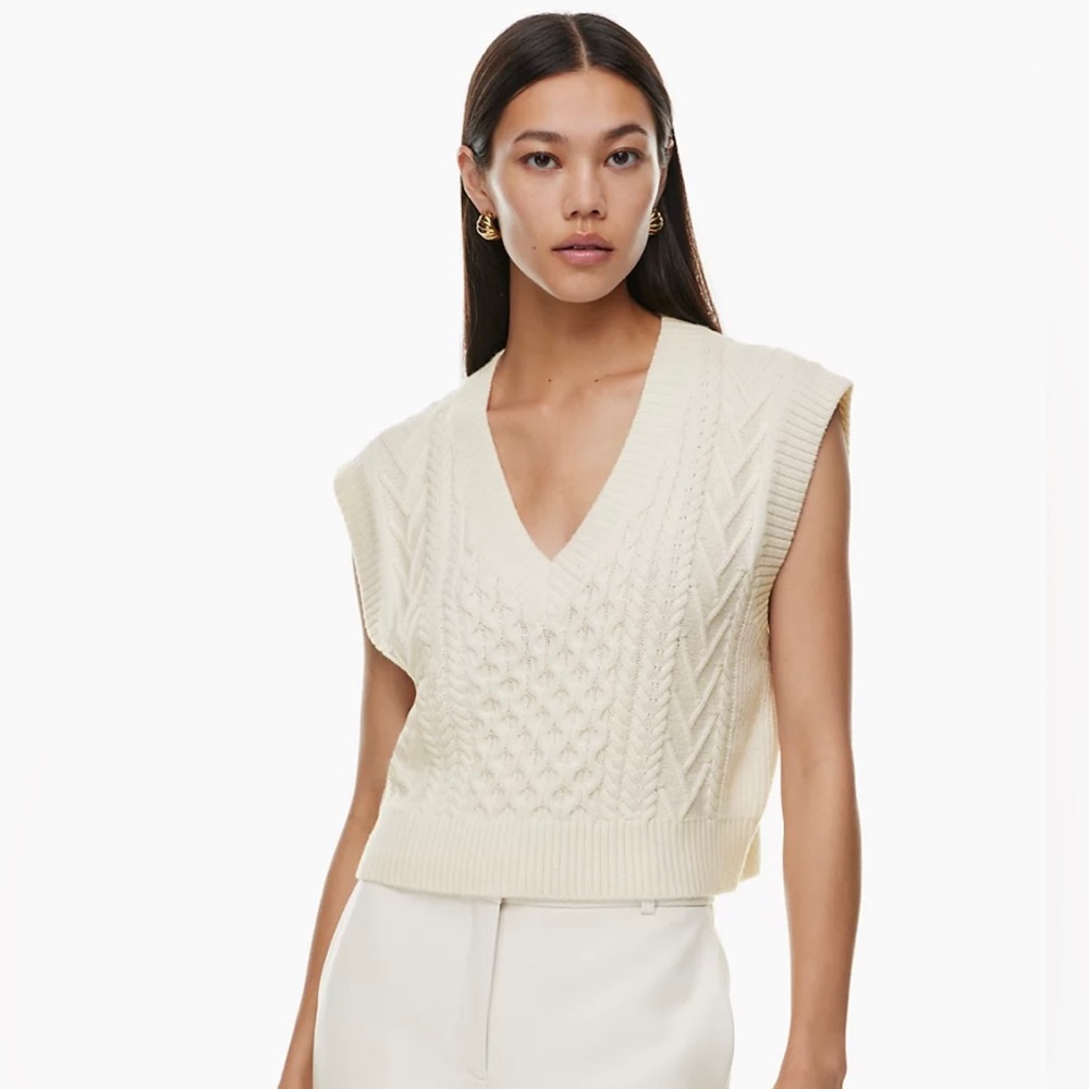 Babaton Emporia Sweater Vest Heather Grey Birch - XS